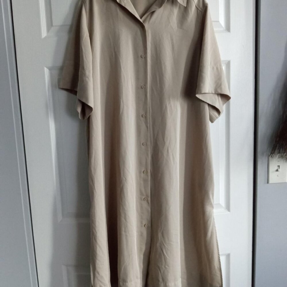 H&M Button Down Maxi Dress in Tan